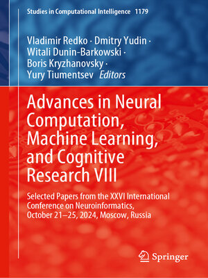 cover image of Advances in Neural Computation, Machine Learning, and Cognitive Research VIII